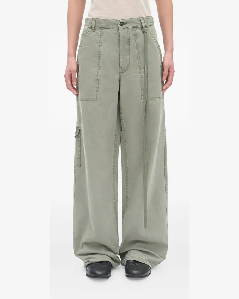 Ann Demeulemeester cargo cotton trousers - Grün Grün