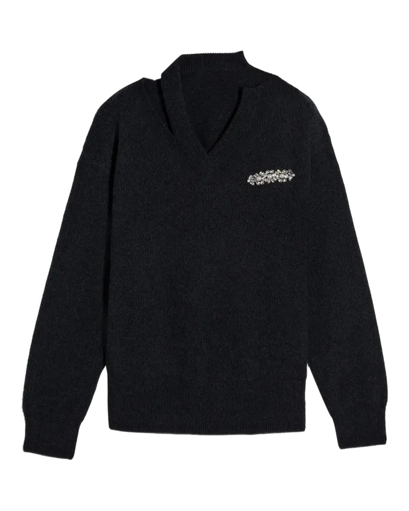 Simone Rocha V-neck sweater - Schwarz Schwarz