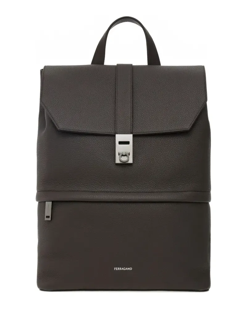Ferragamo Rucksack mit Gancini-Schnalle - Braun Braun