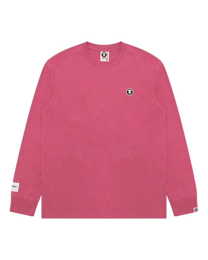 BAPE Langarmshirt mit Logo - Rosa Rosa