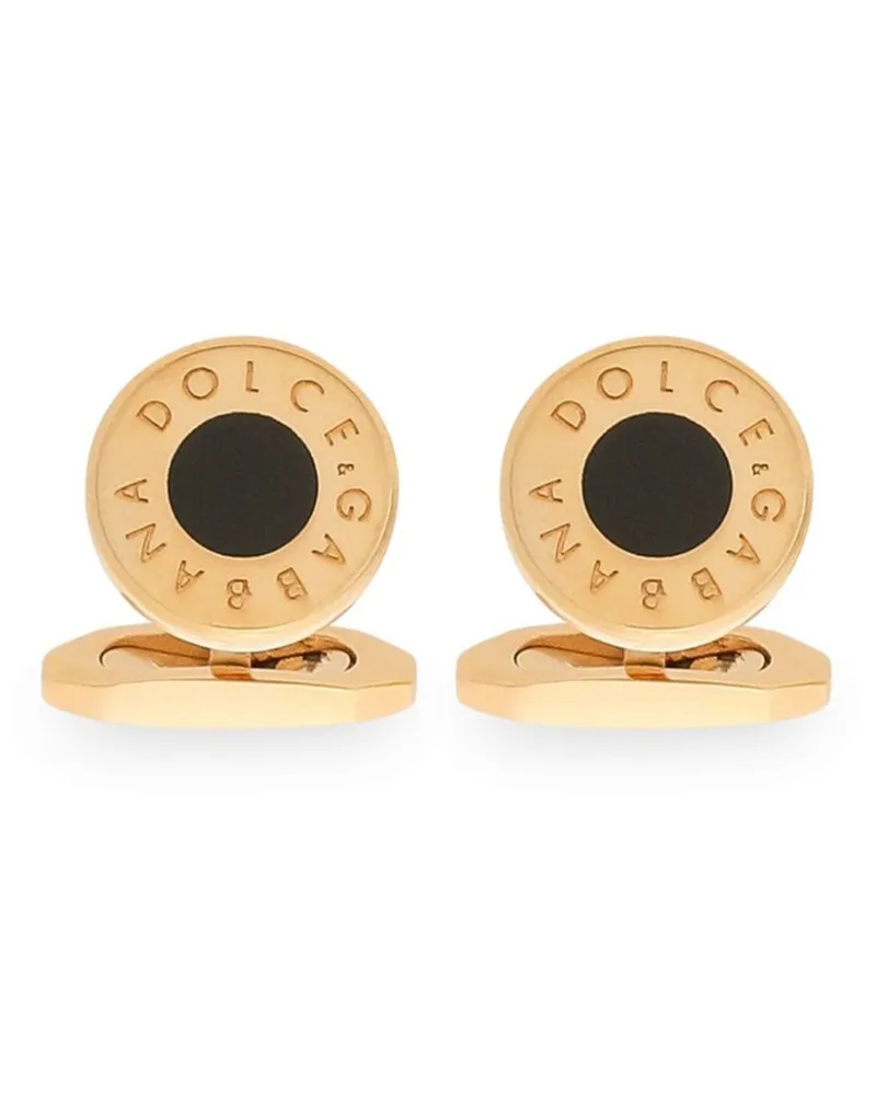 Dolce & Gabbana Manschettenknöpfe mit Logo-Gravur - Gold Gold