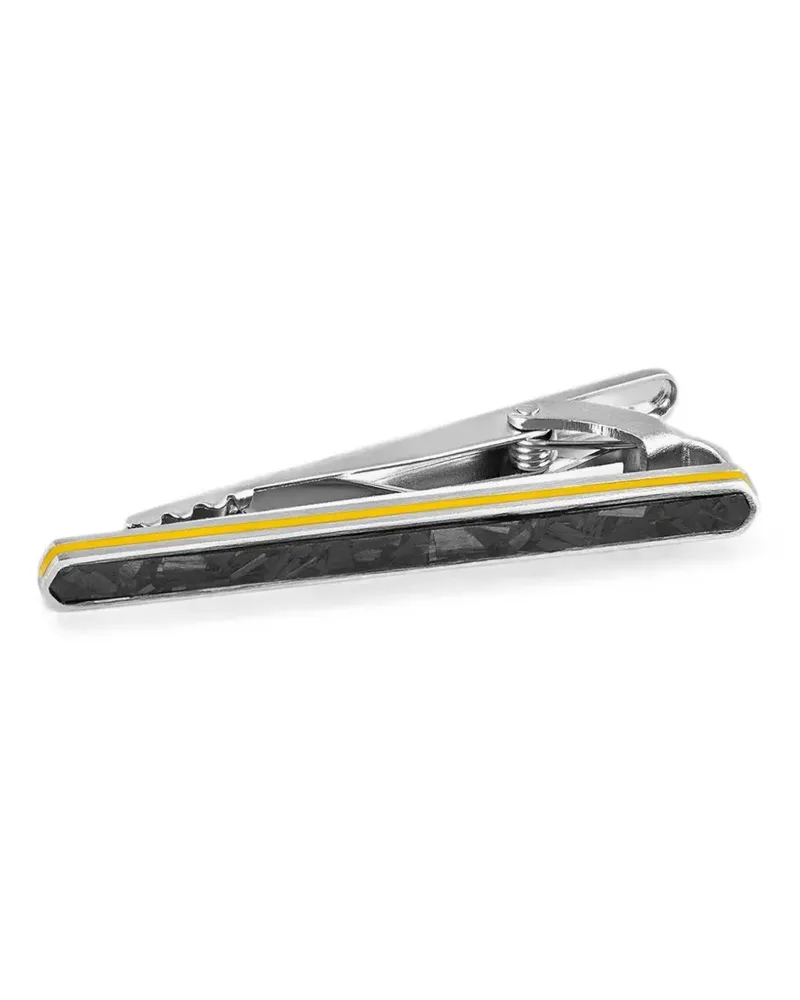Tateossian carbon-fibre tie clip - Silber Silber