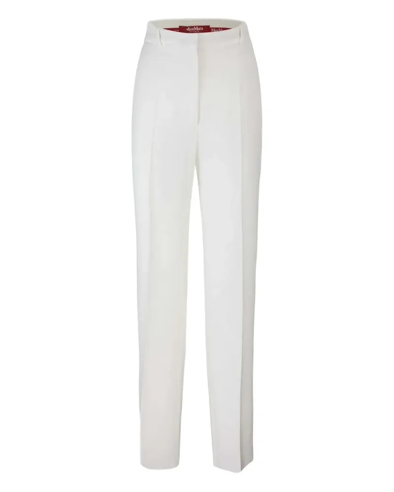 Max Mara Hose mit geradem Bein - Weiß Weiß