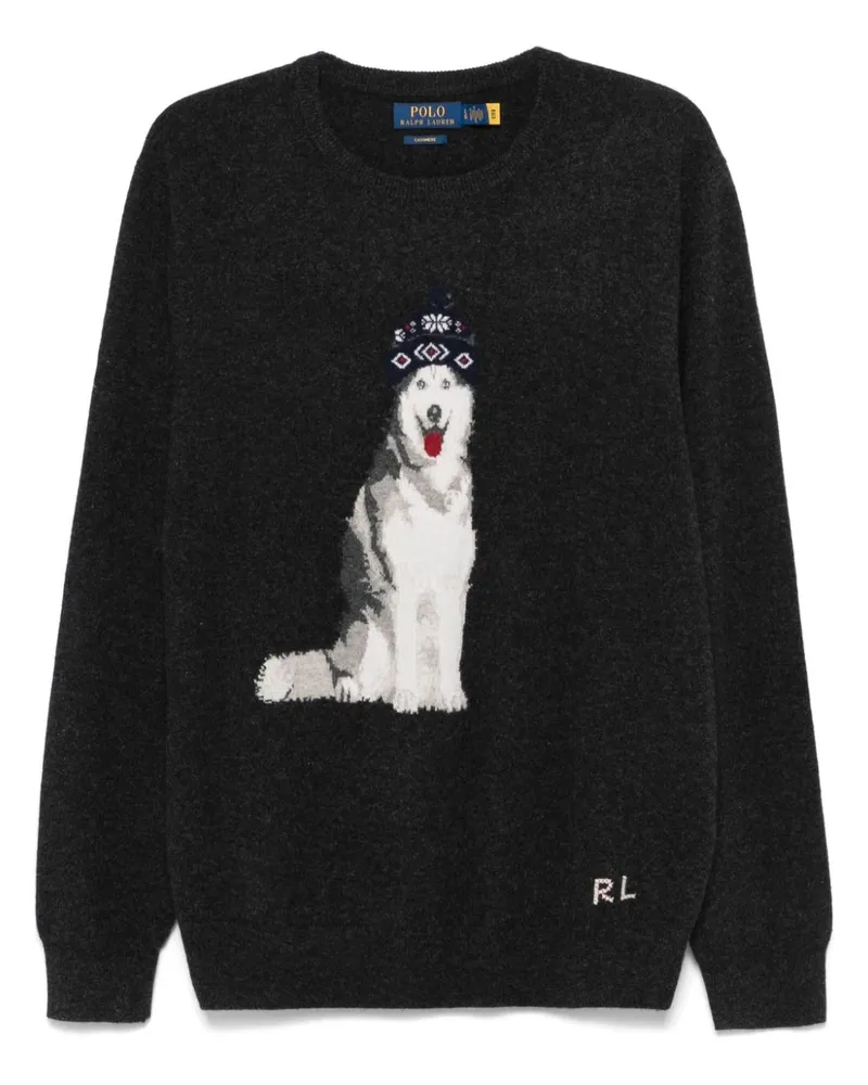 Ralph Lauren Pullover mit Hunde-Intarsie - Grau Grau