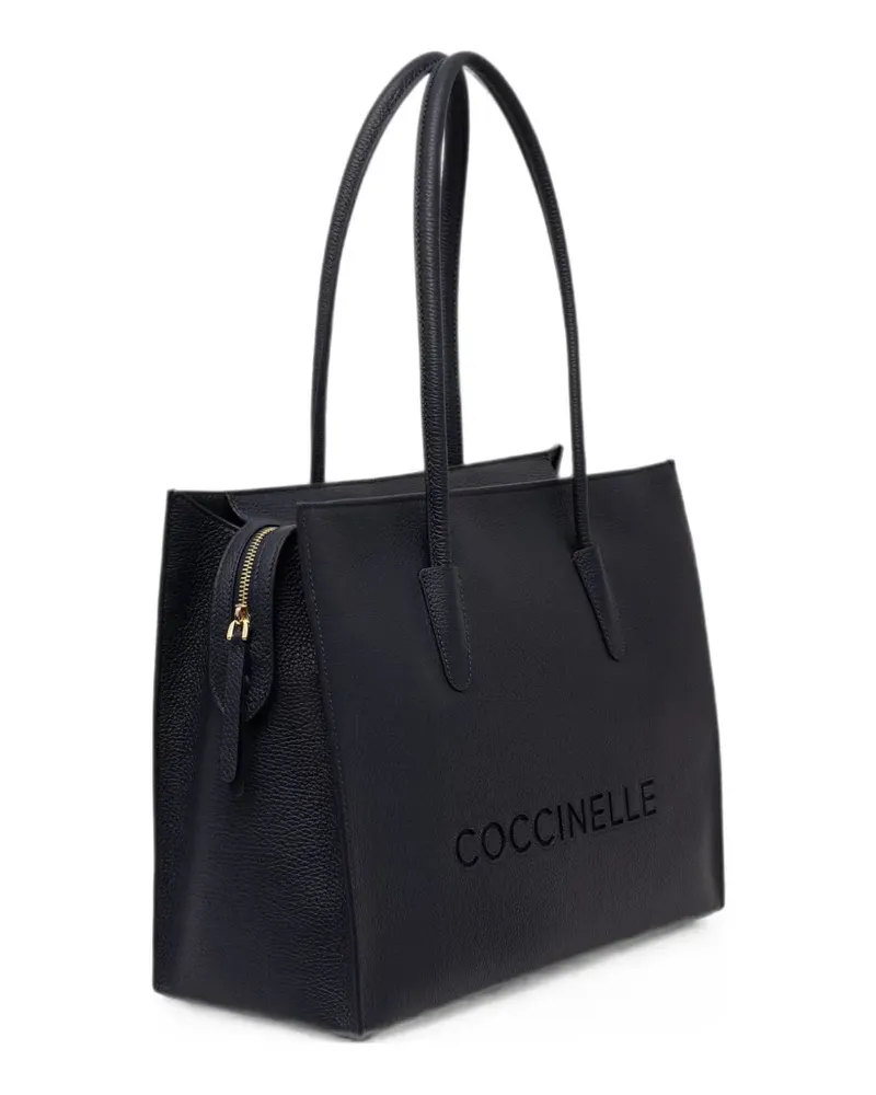 Coccinelle Große Myrtha26 Tote Bag mit Logo-Prägung - Schwarz Schwarz