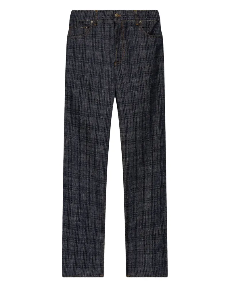 Burberry Karierte Jeans - Blau Blau