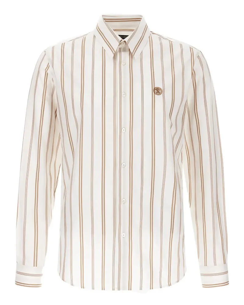 Roberto Cavalli Gestreiftes Hemd mit Knöpfen - Nude Nude