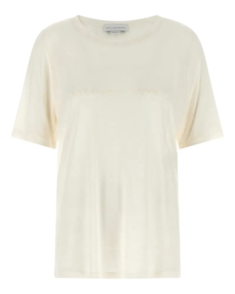 Stella McCartney beads embroidery T-shirt - Nude Nude