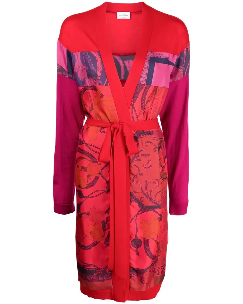 Ferragamo Cardigan mit Print - Rot Rot