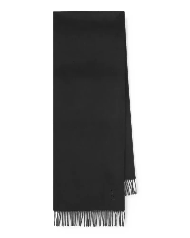 Saint Laurent Schal mit Fransen - Schwarz Schwarz