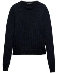 Prada Grob gestrickter Pullover Blau