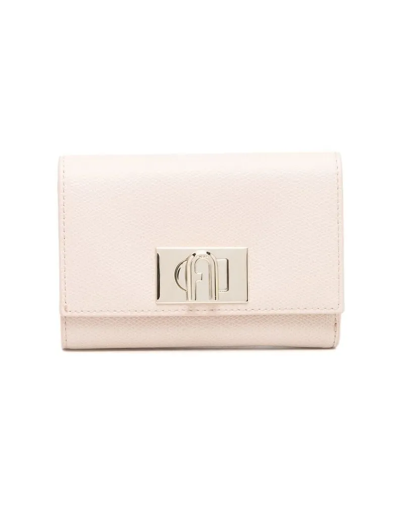 Furla Portemonnaie mit Logo-Schild - Nude Nude