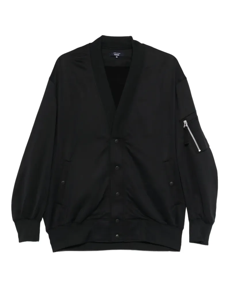 Comme des Garçons V-neck zip-up bomber jacket - Schwarz Schwarz