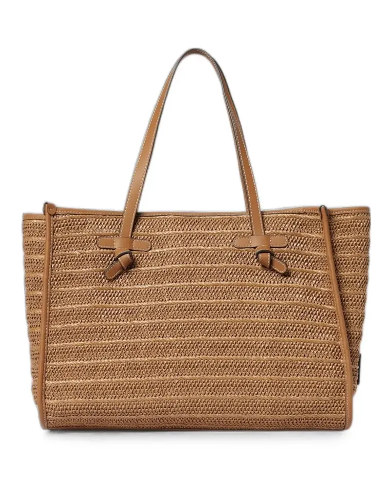 Gianni Chiarini Große Marcella Schultertasche mit Logo-Patch - Braun Braun