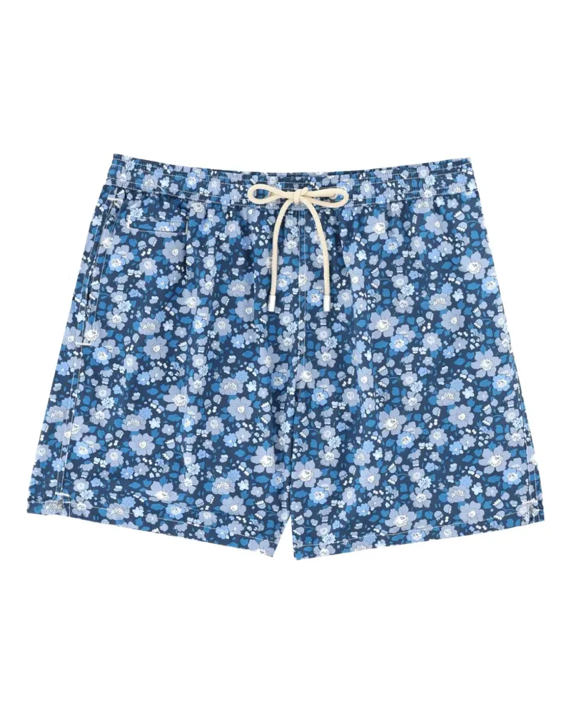 MC2 Saint Barth floral-print drawstring swim shorts - Blau Blau