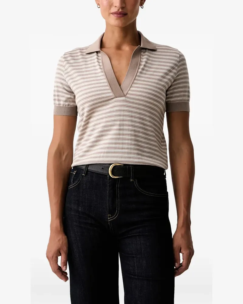 Paul & Shark T-Shirt mit Querstreifen - Nude Nude