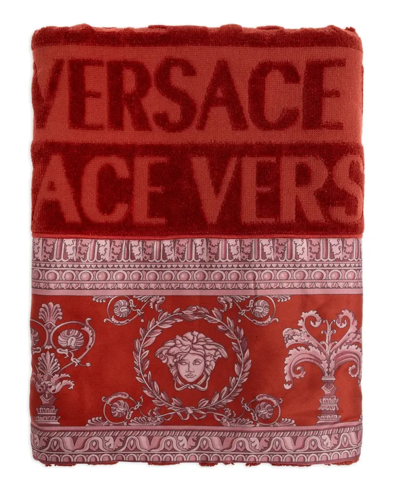 Versace logo-detail Medusa bath towel - Rot Rot