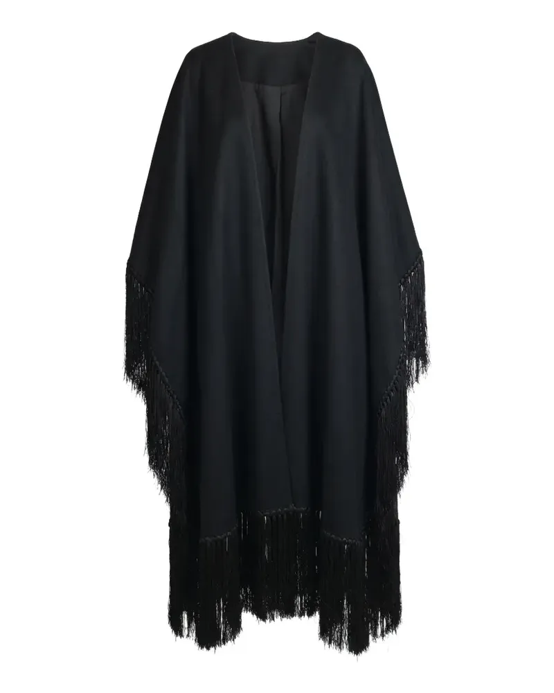 Valentino Garavani fringe poncho - Schwarz Schwarz