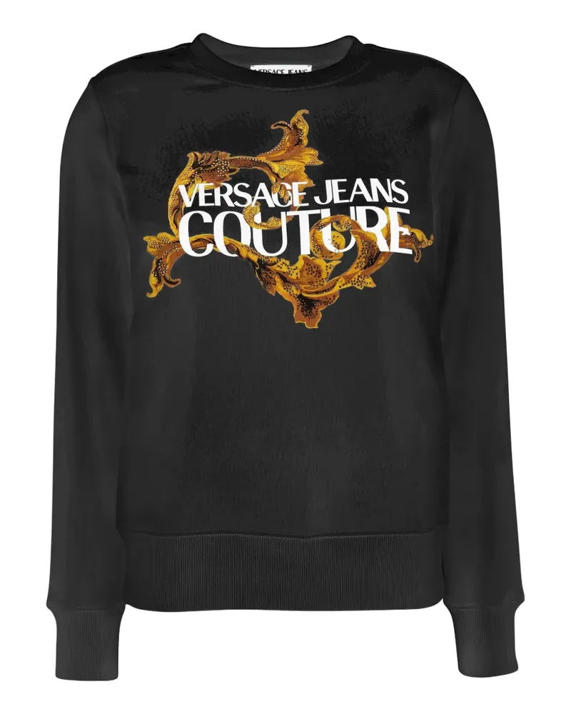 Versace Jeans Sweatshirt mit Logo-Print - Schwarz Schwarz