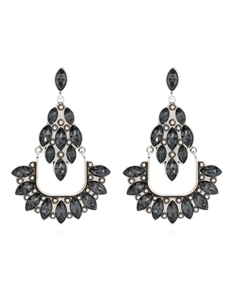 Isabel Marant Hängeohrringe mit Kristallen - Silber Silber