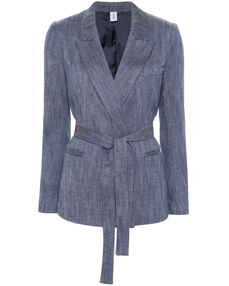 Liu Jo Jeans-Blazer mit Bindegürtel Blau