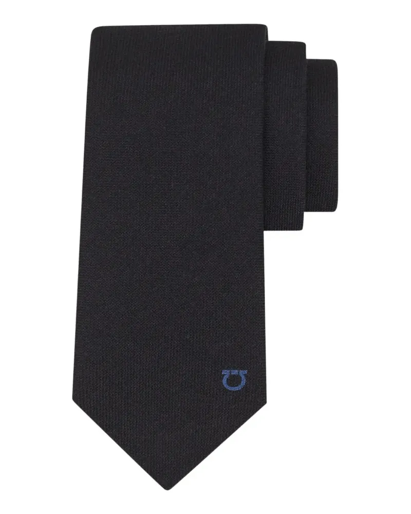 Ferragamo Krawatte mit Gancini-Jacquardmuster - Grau Grau