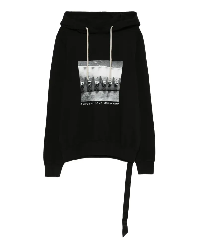 DRKSHDW by Rick Owens graphic oversized hoodie - Schwarz Schwarz