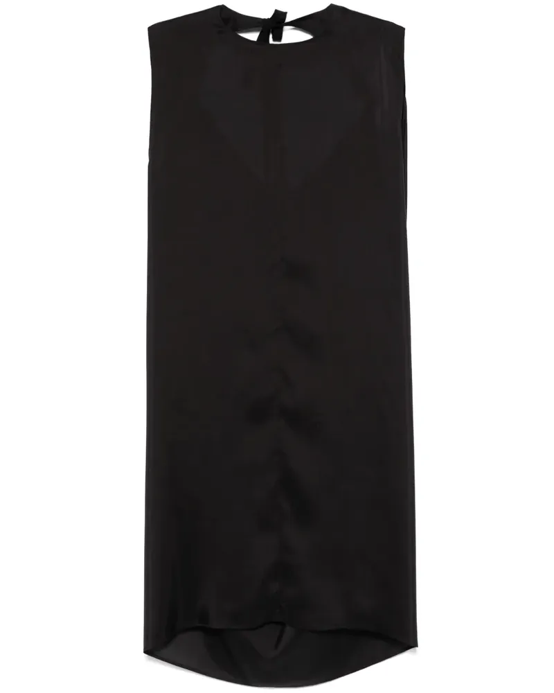 Maison Margiela Midikleid aus Seide - Schwarz Schwarz