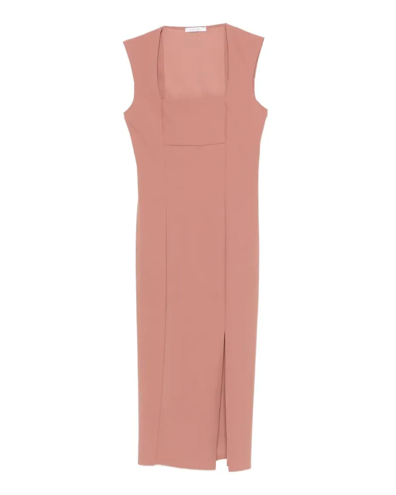 Patrizia Pepe Midikleid mit eckigem Ausschnitt - Rosa Rosa