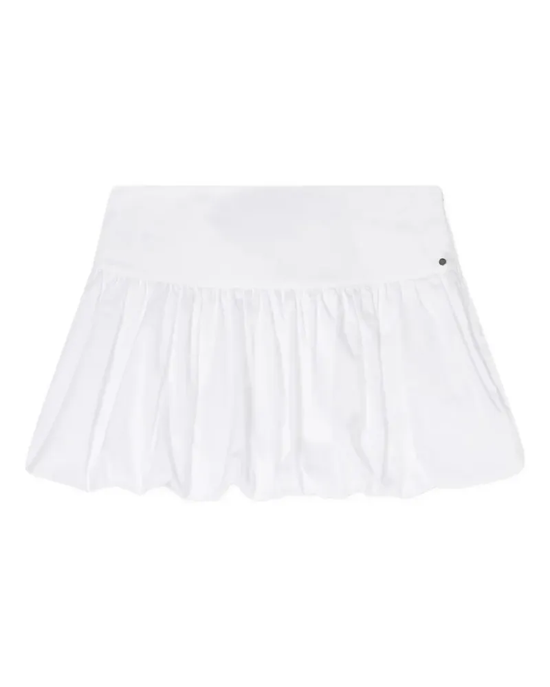 Armani Exchange gathered bubble-hem mini skirt - Weiß Weiß