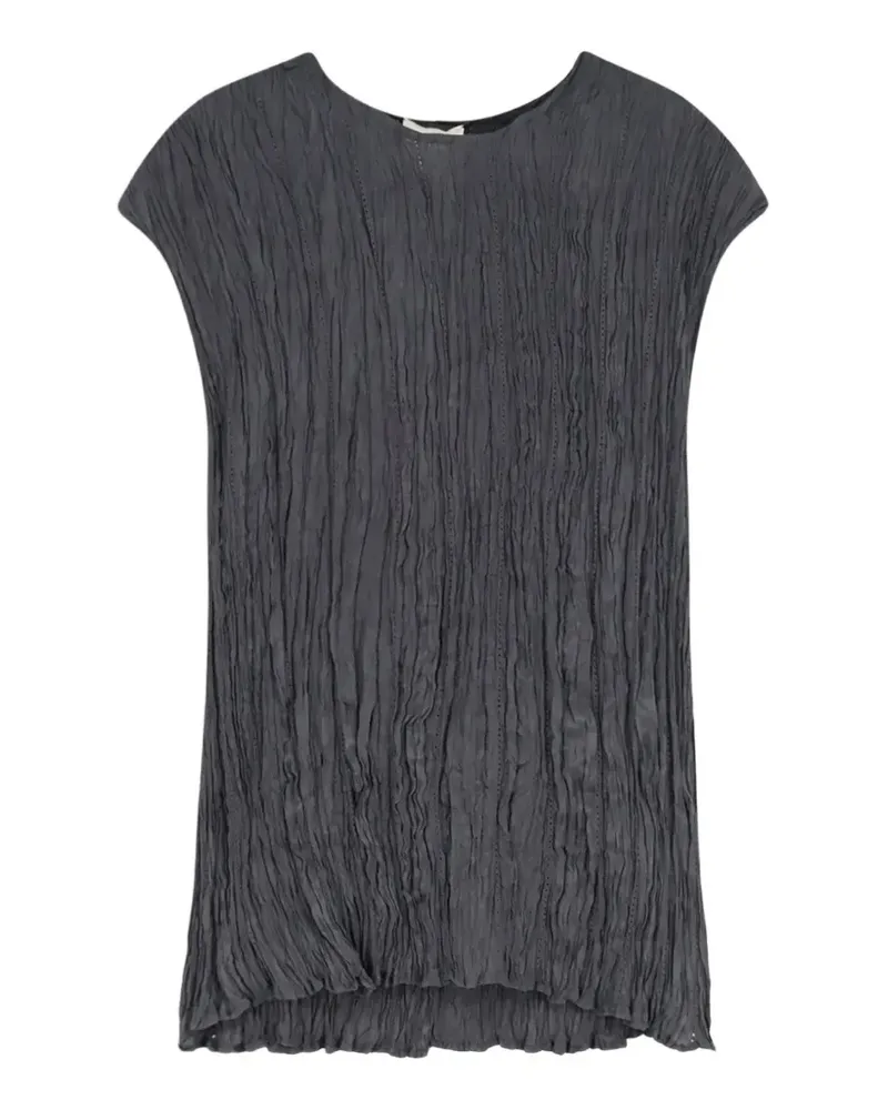 ALYSI round-neck textured top - Grau Grau