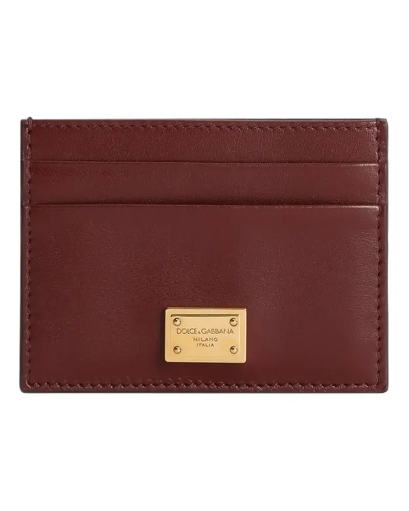 Dolce & Gabbana logo-plaque cardholder - Rot Rot