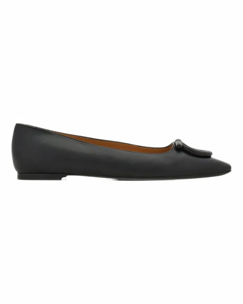 Ferragamo Tonal maxi Gancini ballet flat - Schwarz Schwarz
