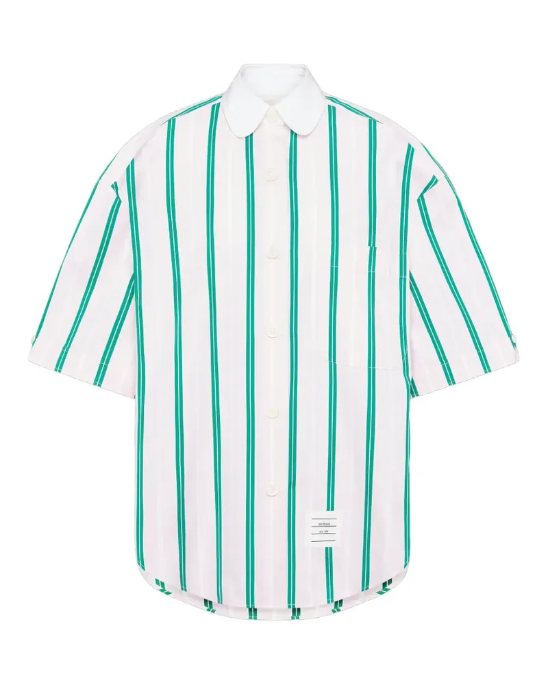 Thom Browne Gestreiftes Hemd aus Popeline - Rosa Rosa
