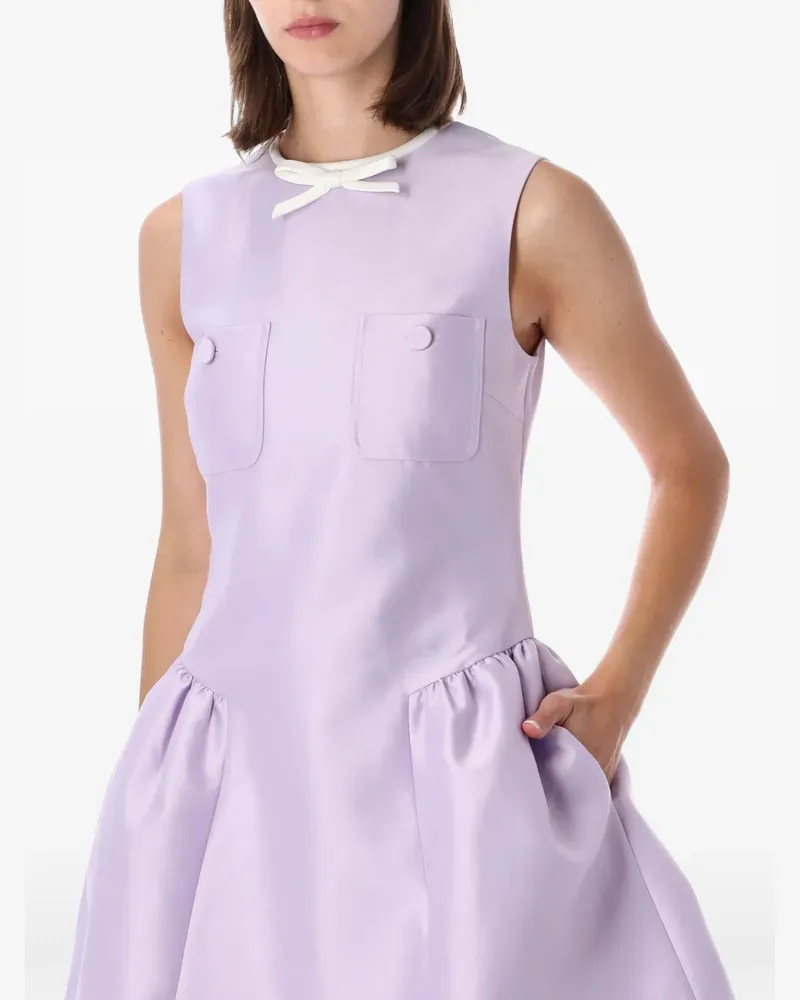 Self-Portrait Minikleid mit Schleife - Violett Violett