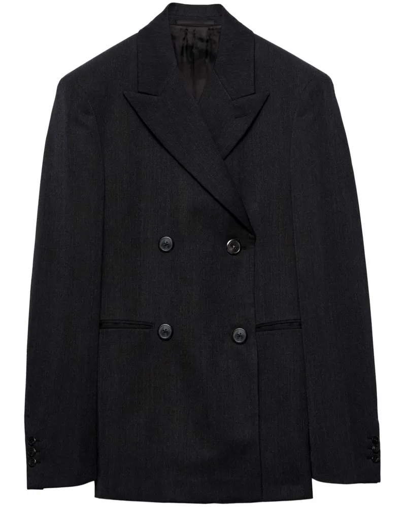 Prada Doppelreihiger Blazer - Grau Grau