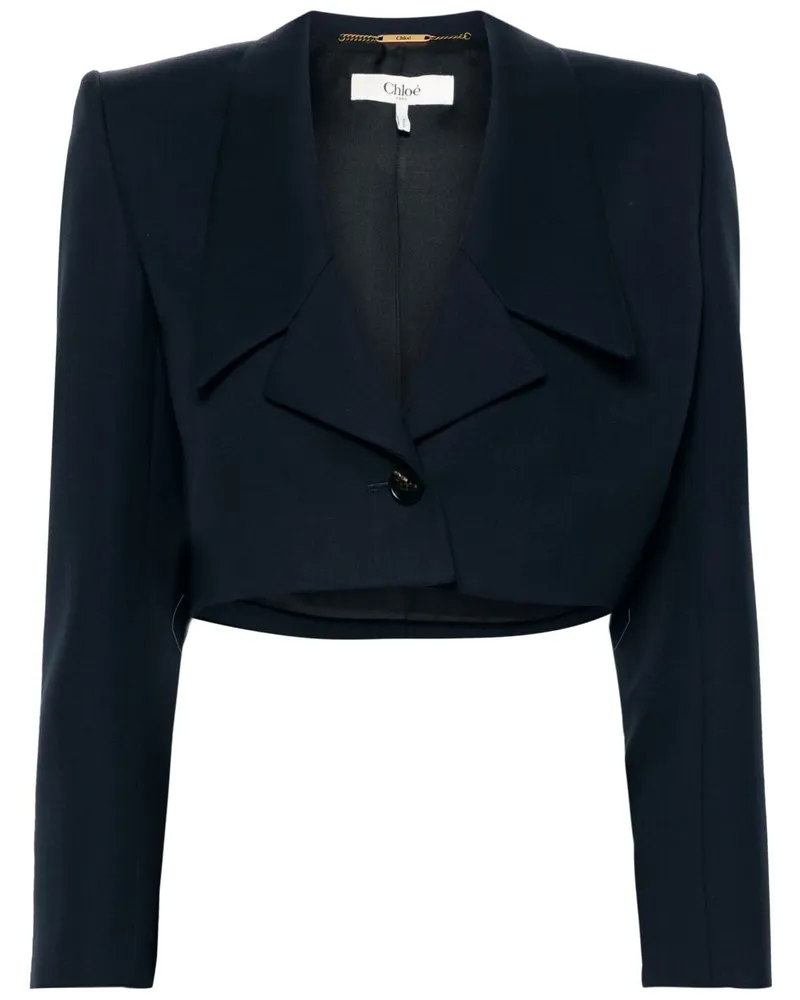 Chloé Einreihiger Cropped-Blazer - Blau Blau
