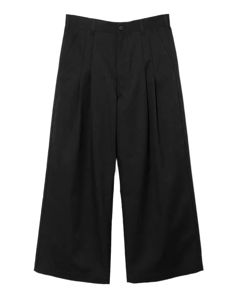 Comme des Garçons Hose mit weitem Bein - Schwarz Schwarz