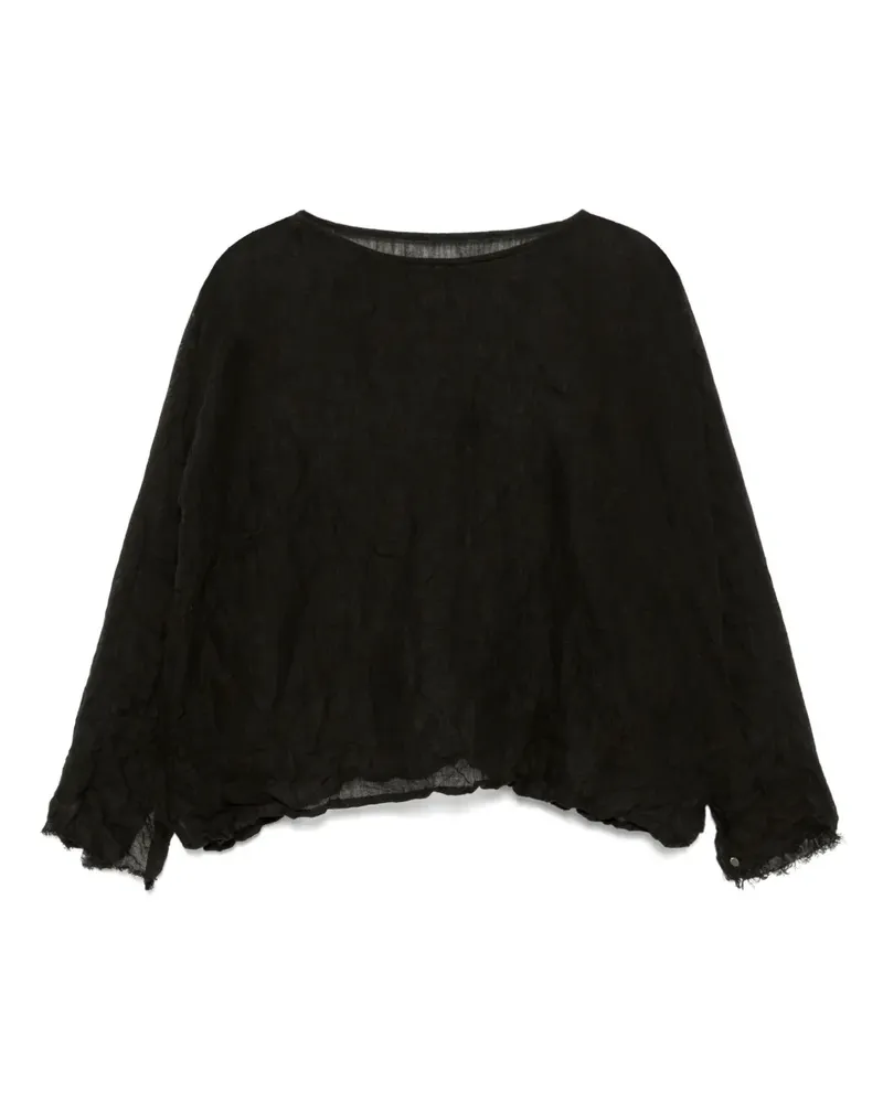 Daniela Gregis Bluse aus Leinen - Schwarz Schwarz