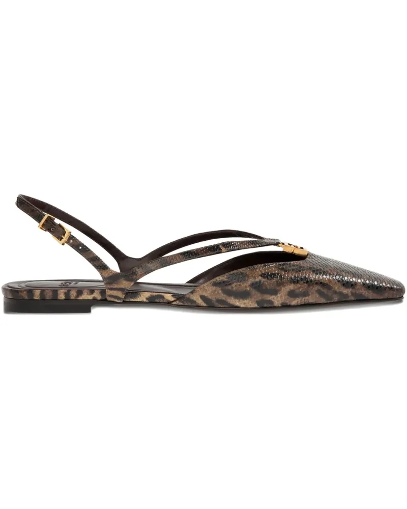 Fendi Fold Slingback-Ballerinas - Braun Braun