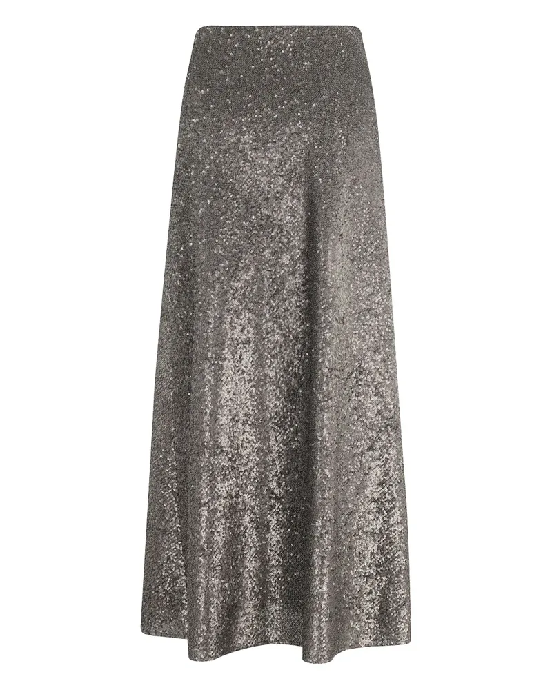 Herno A-Linien-Rock mit Pailletten - Metallic Metallic
