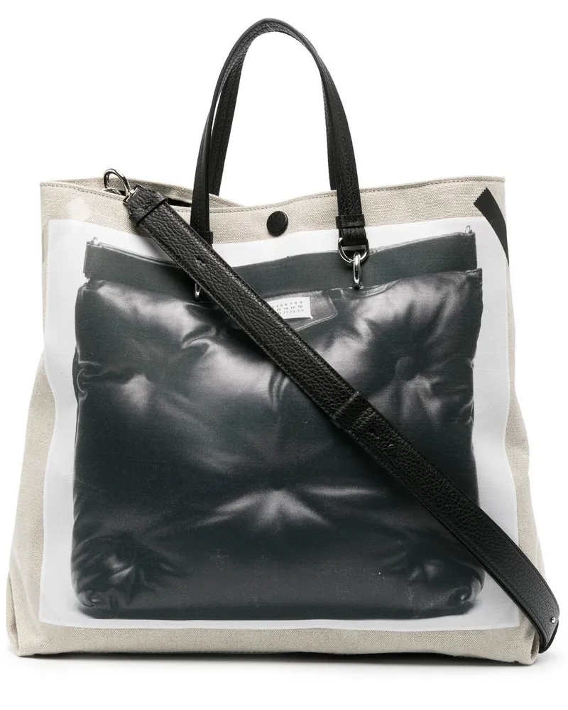 Maison Margiela Glam Slam Shopper mit Trompe-Loeil-Print - Nude Nude