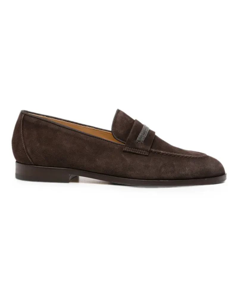 Doucal´s Eleanor bead-embellished loafers - Braun Braun