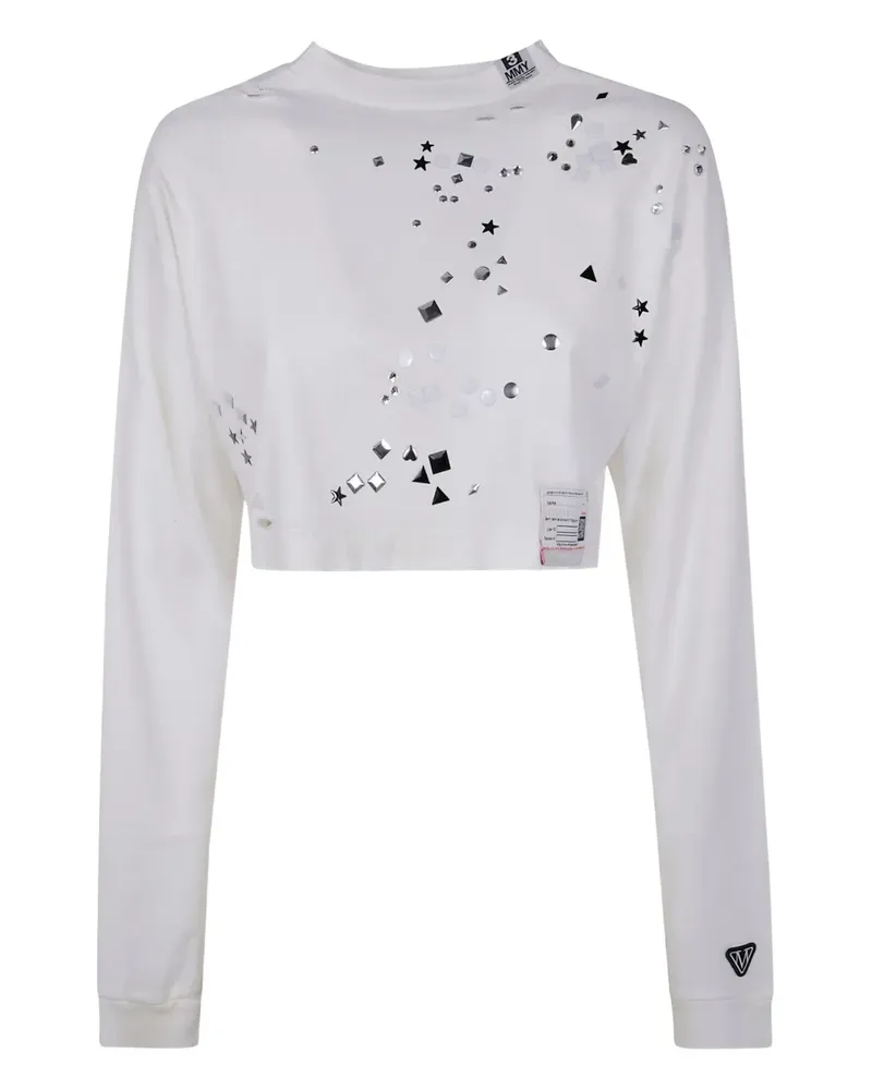 MIHARAYASUHIRO stud-embellished sweatshirt - Weiß Weiß