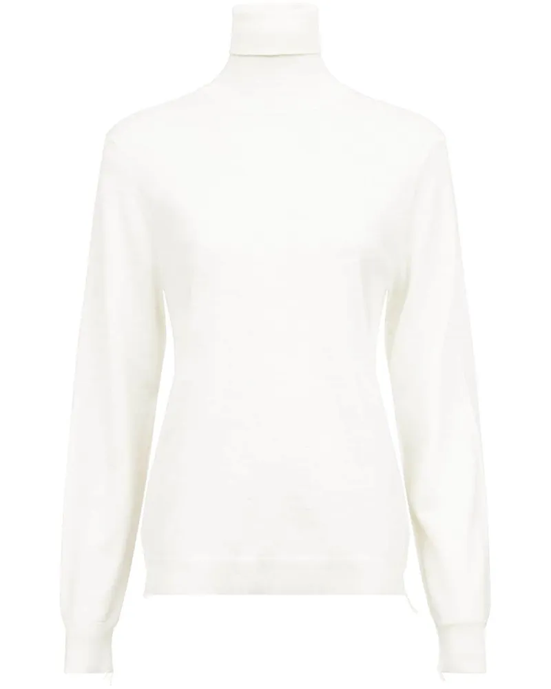 Maison Margiela Merinopullover mit Stehkragen - Weiß Weiß