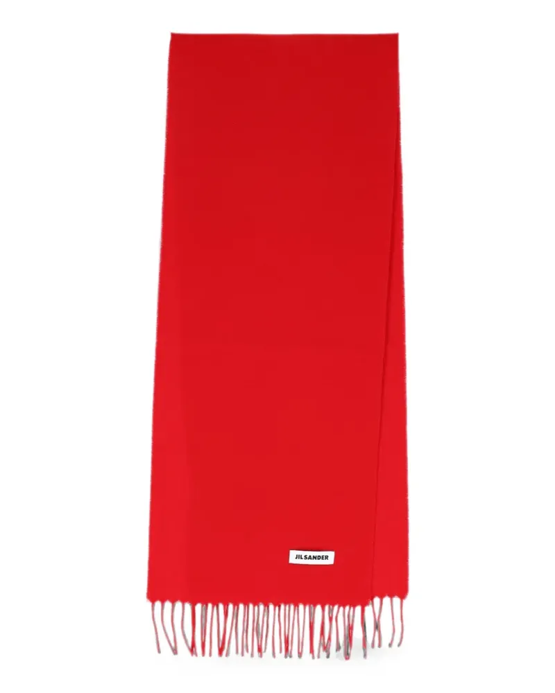 Jil Sander fringed-edge scarf - Rot Rot