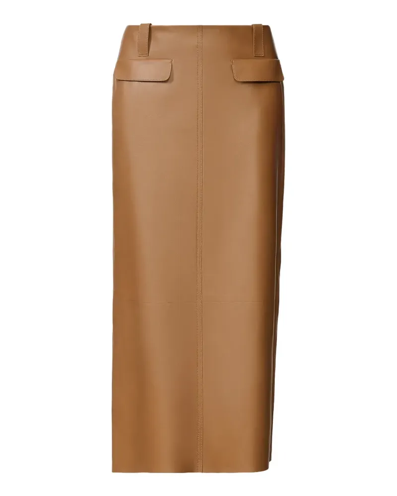 Fabiana Filippi Bleistiftrock aus Nappaleder - Braun Braun