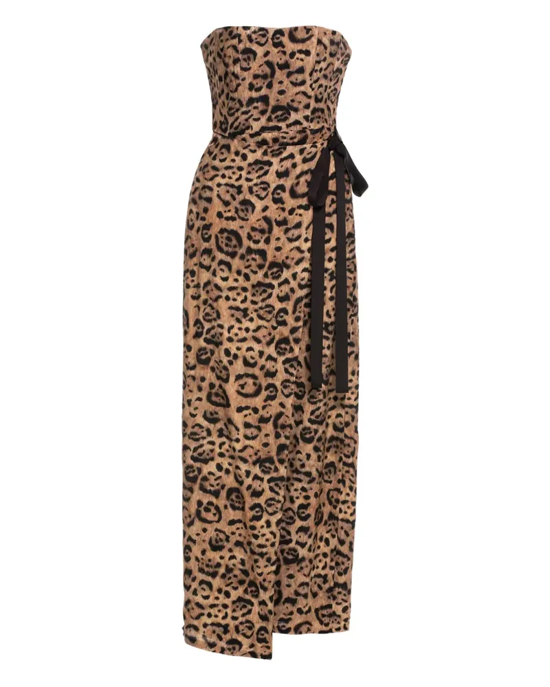 AGUA BENDITA Minikleid mit Leopardenmuster - Braun Braun