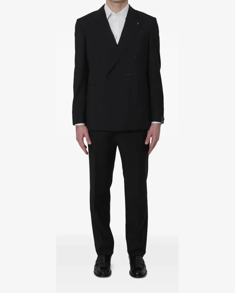 Tagliatore Doppelreihiger Anzug - Schwarz Schwarz