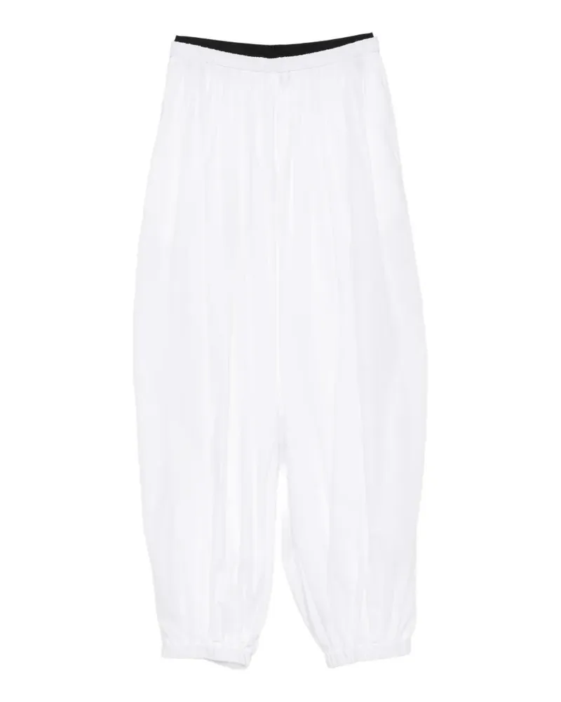 Maje elasticated-waistband oversize trousers - Weiß Weiß